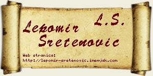 Lepomir Sretenović vizit kartica